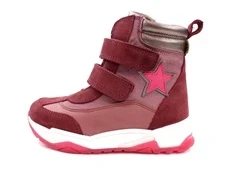 Bisgaard vinterstøvle Dorel bordeaux med velcro og TEX